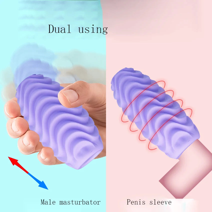 Male Masturbator Egg Erotic Toy for Adult Silicone Penis Exercise Masturbation Cup Sex Toy for Men Protable Penis Pussy Sex Shop