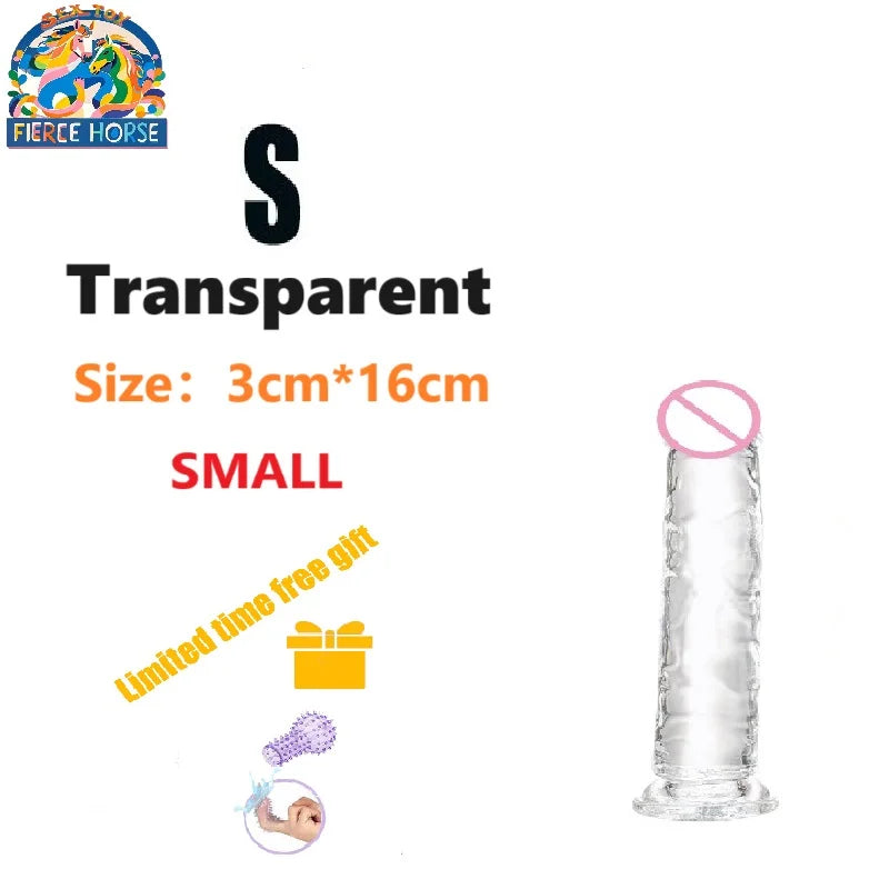 Women Gay Sex Toy ，Dildo for Women，Penis，Cock，Gode，White and Transparent Dildo，Strong Suction Cup，Anal Plug，Easy To Clean，G-spot