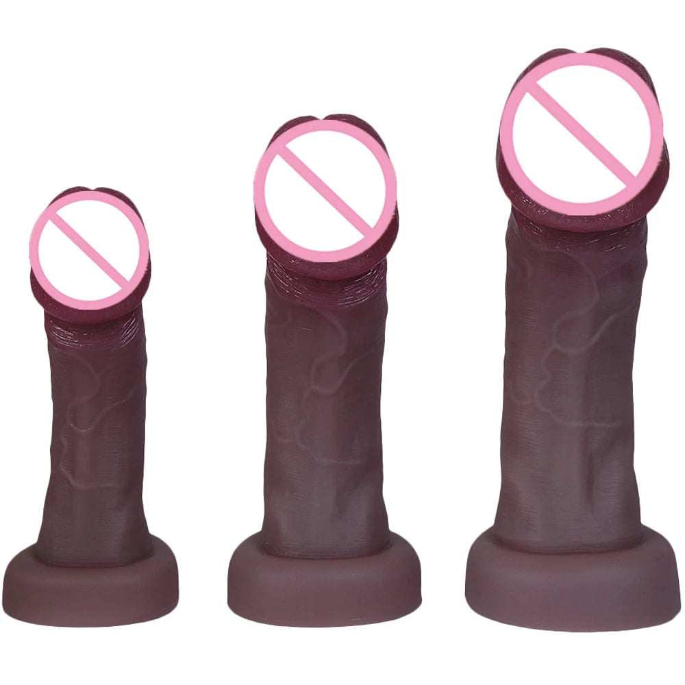 Realistic Dildos Big Glans With Suction Cup Vagina Anal Sex Toys For Woman Strapon Soft Penis Butt Plug Adults Cock Masturbator