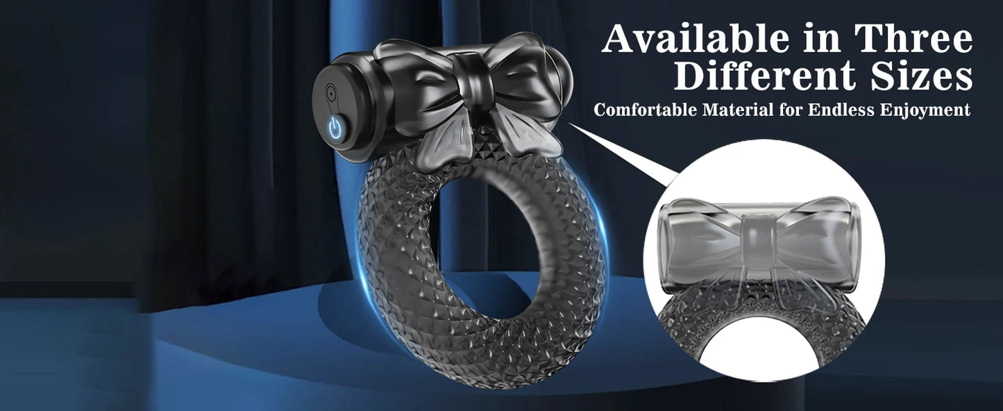 Vibrating Penis Ring Sex Toys for Men Silicone Cock Ring with Mini Vibrator Bullet Male Couple Sex Toy Delay Ejaculation