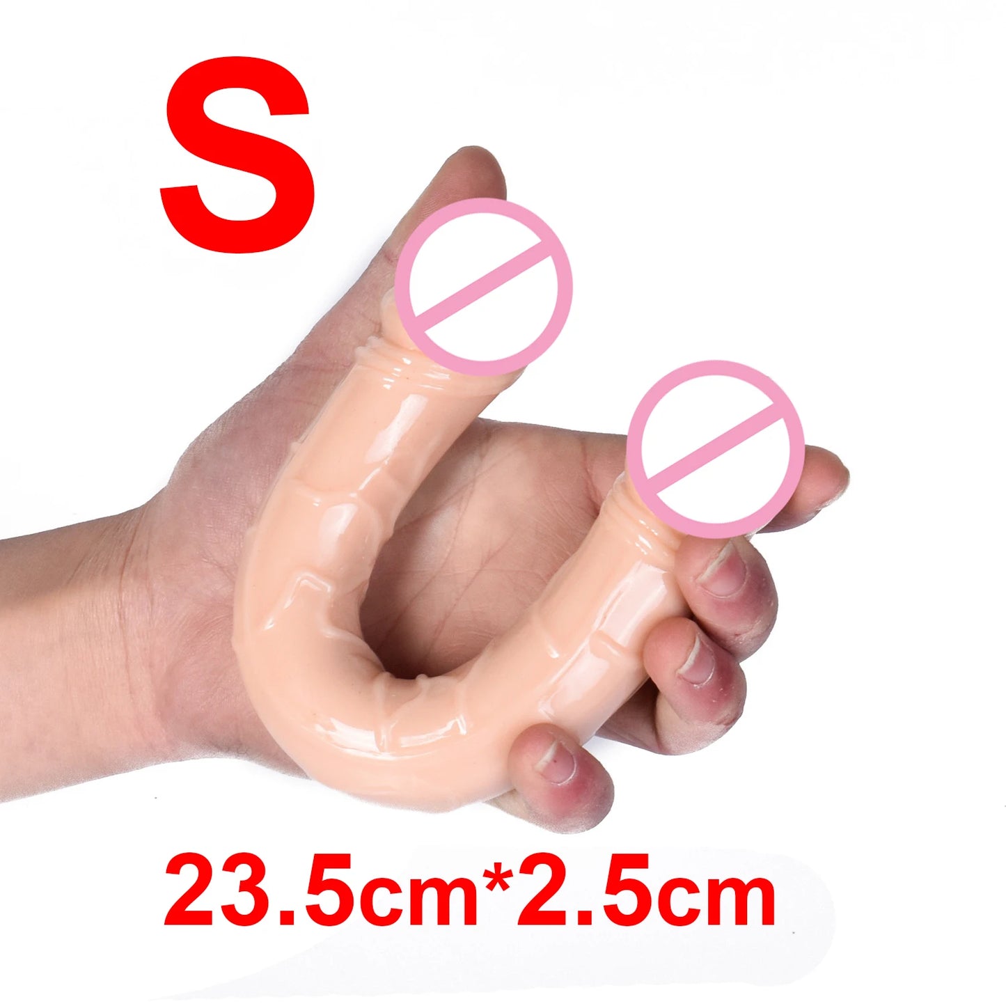 Double Head Dildo Big Penis Anal Plug Huge Vaginal Stimulator Sex Toys for Lesbian Couples Gay Realistic 44cm Dildo Long Jelly