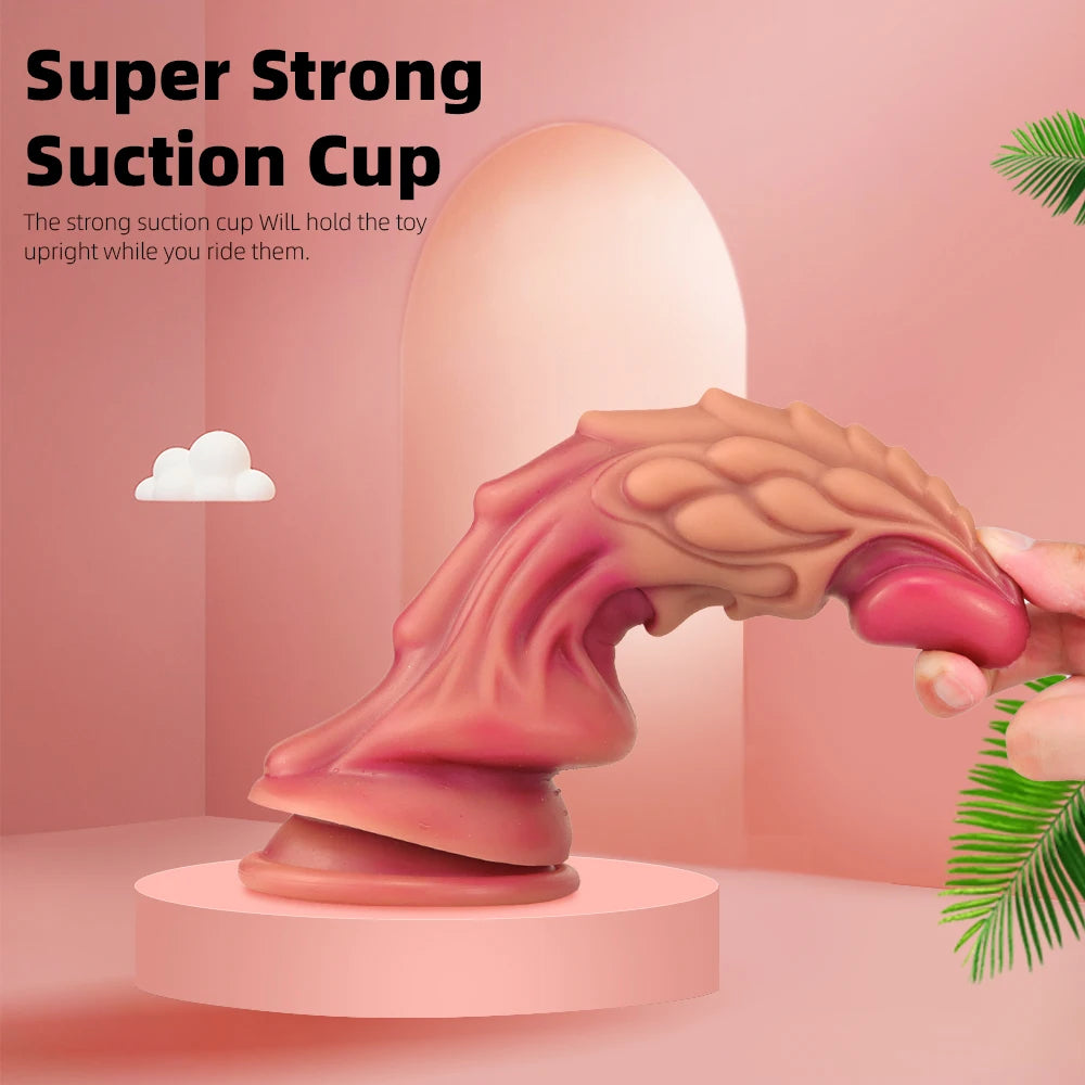 Colourful Glowing Dildo Sex Toys for Women Men Luminous Anal Plug Dick Penis Huge Dragon Monster Soft Big Butt Plug Adult Toy