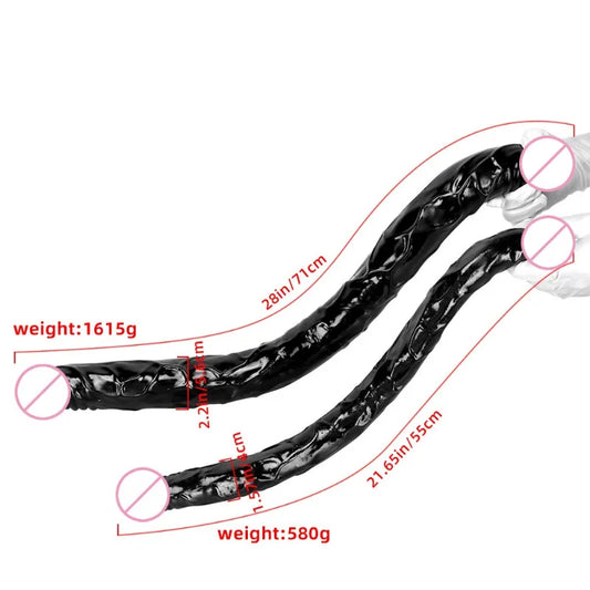 Double-headed Dick Simulated Dildo Rubber Penis Lesbian Pussy Dilated Penetration-anal Masturbation Sexy Adult Female But-pluk