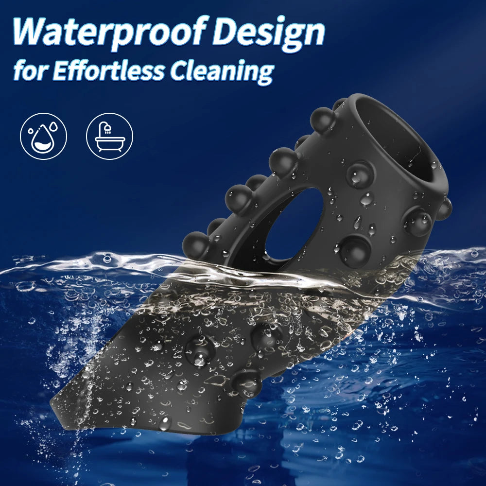 Sex Toys for Men Vibrating Penis Sleeve Cock Ring Female G Spot Stimulate Vibrator Penis Erection Trainer Delay Ejaculation 18+