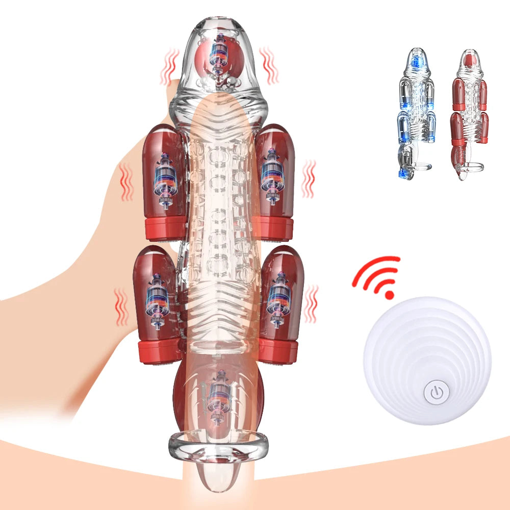 Sex Toy For Men Penis Vibrators Male Masturbation Adult Glans Trainer Male Delay Lasting Trainer 6 Powerful Bullet Vibrators