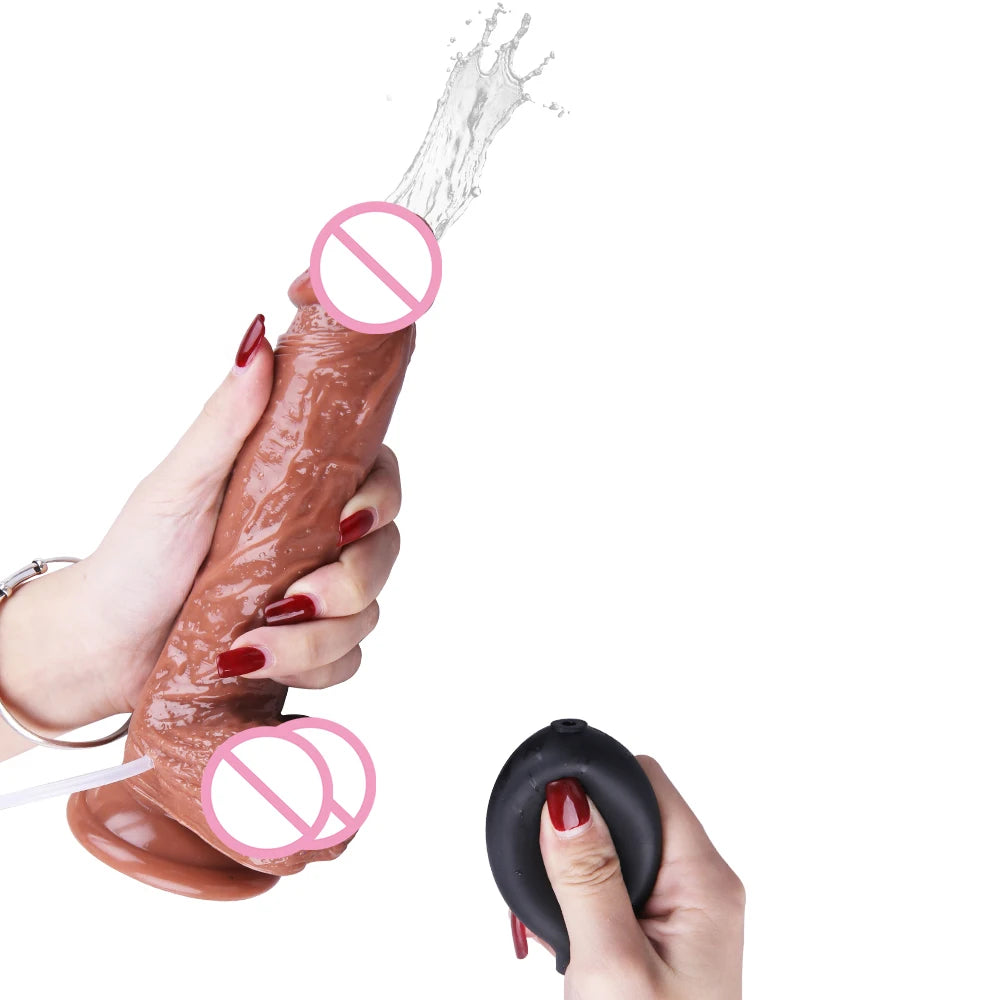Squirting Ejaculating Dildo for Women Powerful Spray Water Silicone with Suction Cup Penis G-Spot Vagina Adult Sex Toys Big Dick