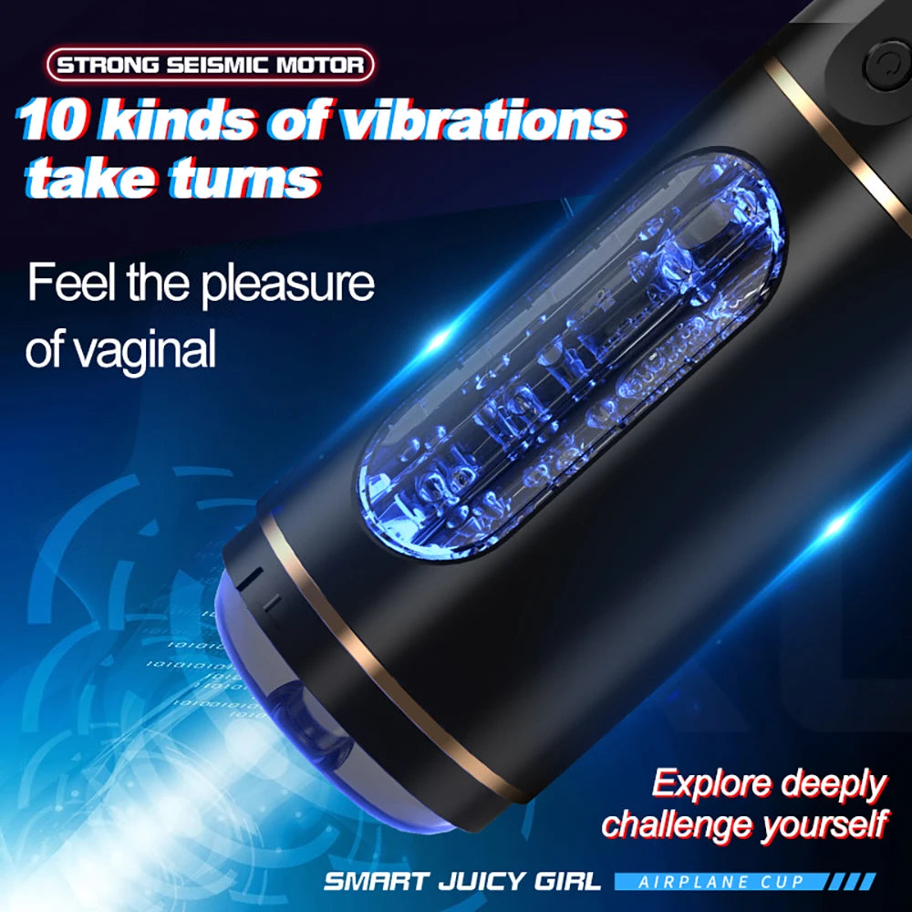 Sex Toys for Men Male Masturbator Automatic Masturbators Cup with 10 Thrusting &Rotating Penis Stimulation Electric Male Stroker