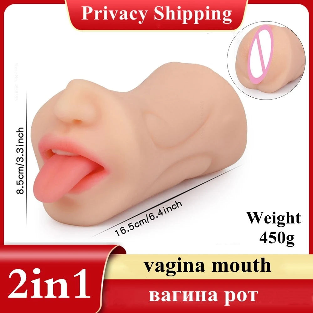 Sex Toys 3 In 1 For Adults Rubber Vagina Mastribution for Man Erotic Products Artificial Pussy Toy Male Masturbator Adult Goods