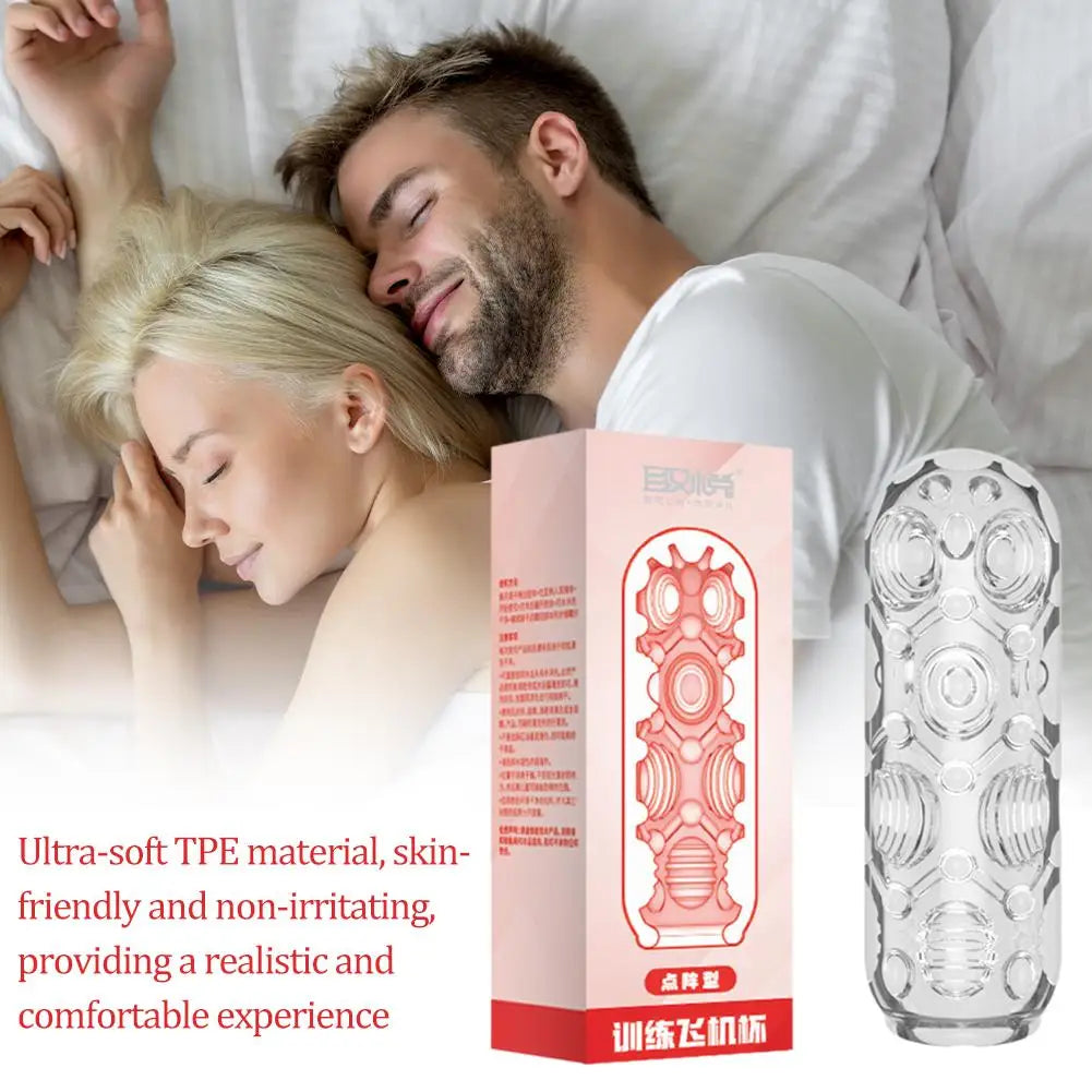 Masturbation Cup for Men Penis Massage Pussy Blowjob Toy Sexy Pocket Vagina Soft Male Exercise Adult Goods 18+