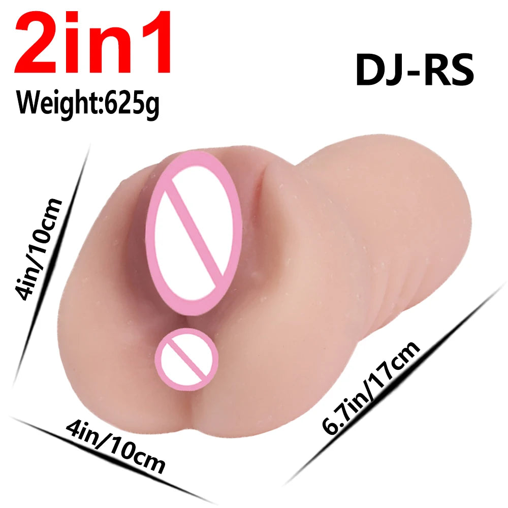 Male Masturbation Sex Toy Realistic Vagina Anus Pocket Pussy Soft Stick For Man Penis Ass Stimulation Adult Erotic Sex Supplier