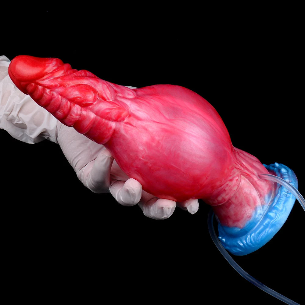 9.06" Dragon Dildo, Inflatable Monster Penis with Realistic Dragon Scales, G-spot Stimulation for Women/Couples, Hands-free Play