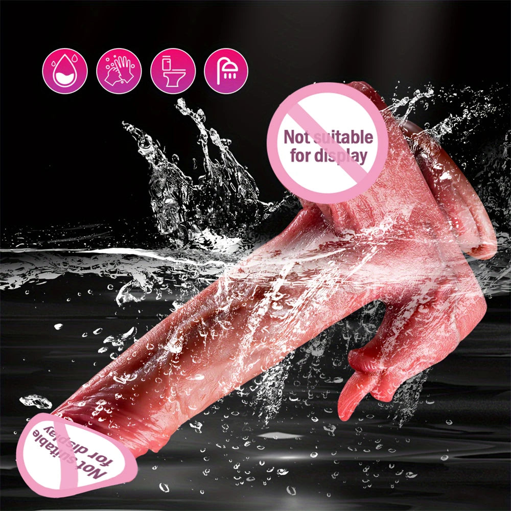 Licking Vibrator Realistic Thrusting Dildo Female Masturbator Remote Control Anal Plug Massager G-Spot Stimulation Adult Sex Toy