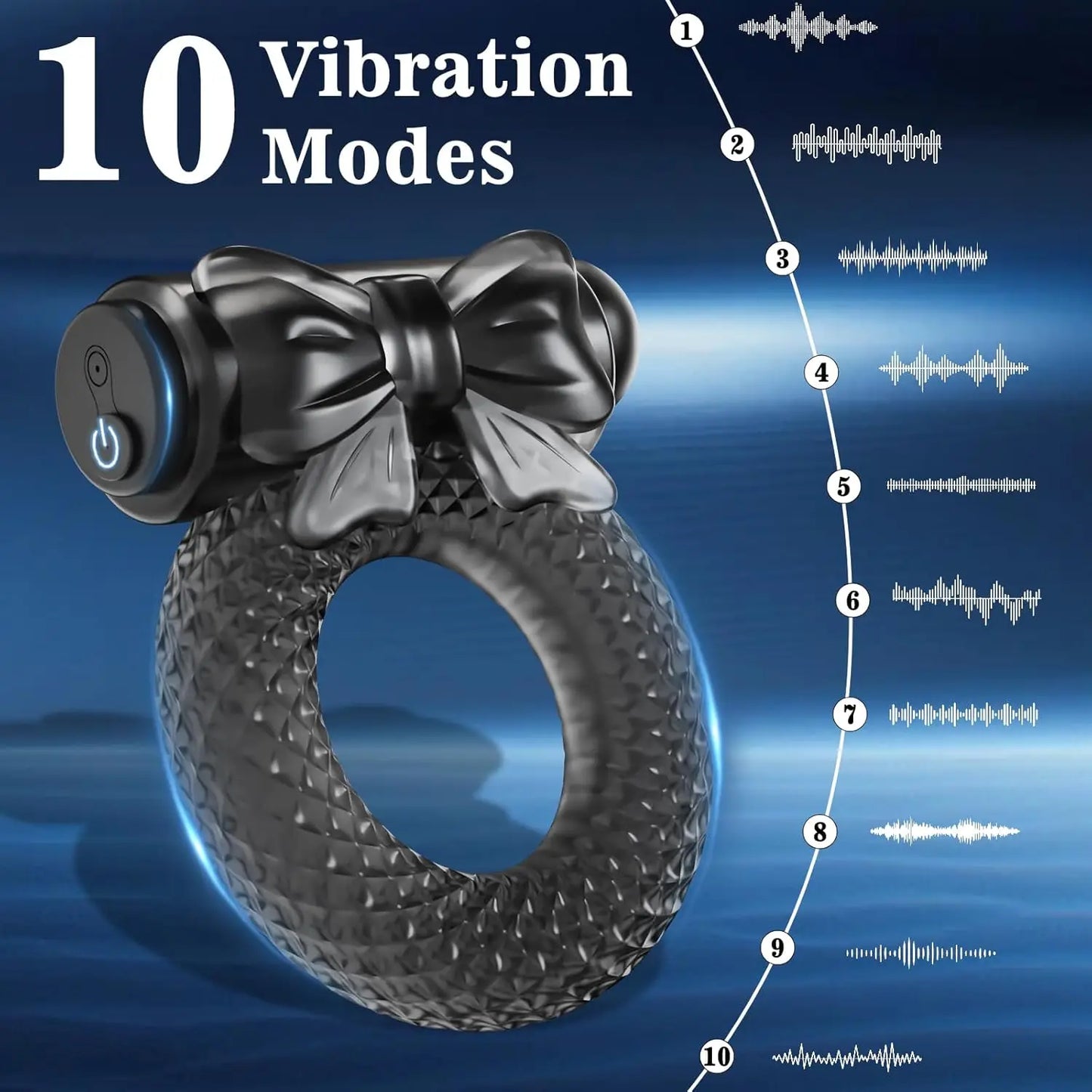 Vibrating Penis Ring Sex Toys for Men Silicone Cock Ring with Mini Vibrator Bullet Male Couple Sex Toy Delay Ejaculation