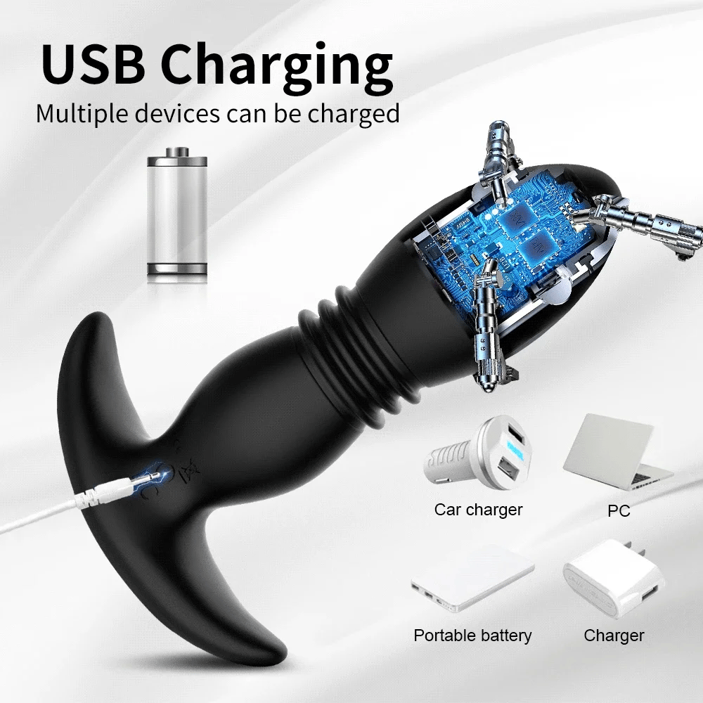 Sex Tooys for Men Vibrator Thrusting Speed Butt Stimulator Plug for Male Women Advanced Player Adult Prostate Massager Sex Toy