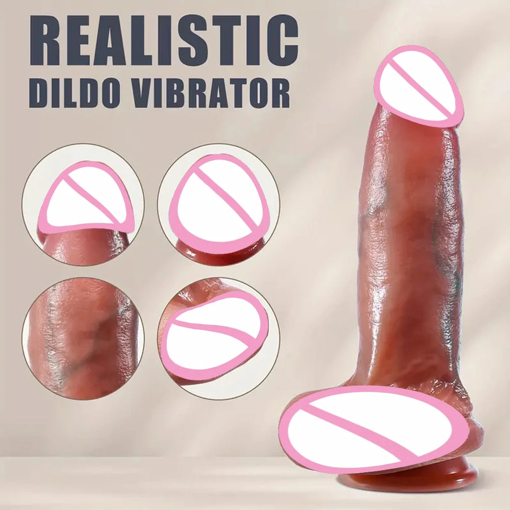Thick Dildo Big Penis Control Telescopic Vibrator Realistic G-Spot Vagina Masturbation Erotic Cock Sex Toys Sex Machines Gay