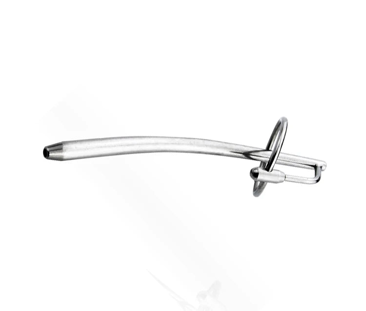 Male Stainless Steel Urethral with 2 Size Cock Ring Penis Urinary Plug Sex Toys Adult Game Stimulate Dilator for Men