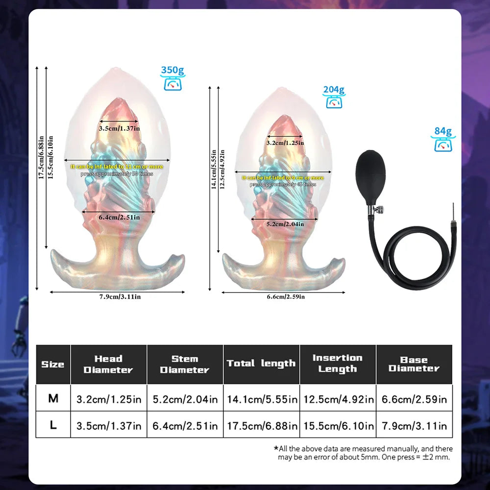 Dog Knot anal Dildos inflatable Buttplug max 11cm huge anal dilation plug sex toys for women men BDSM G-Spot Prostate Massage