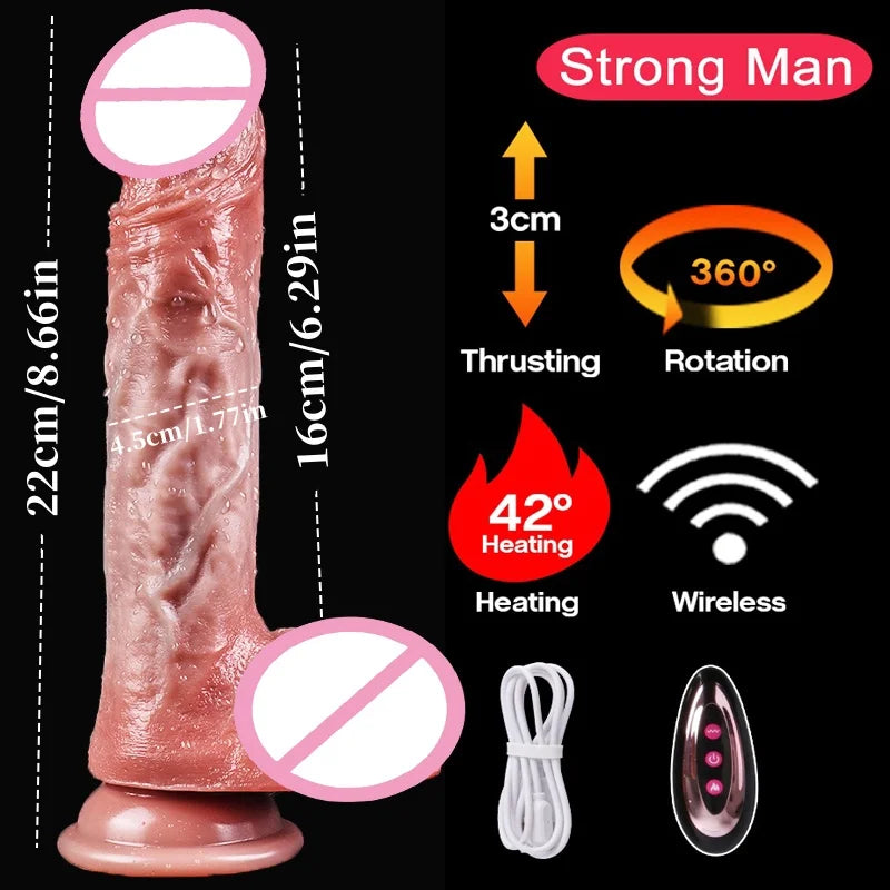 Vibrator Dildos Realistic Big Long Dildo Adult Supplies Huge Dick 18 for Girls Sex Toy Penis Sexyshop Rubber Dilddo Xxl Women's