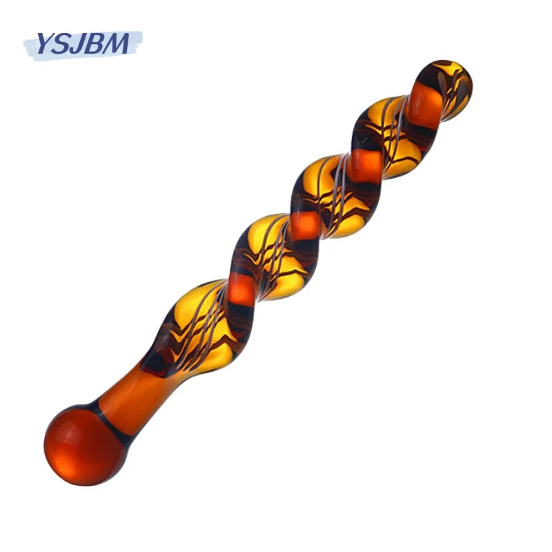 Crystal Glass Threaded Dildos with Realistic Penis Spiral G-Spot Anal Butt Plug for Women Lesbian Masturbator Adult Sex toys