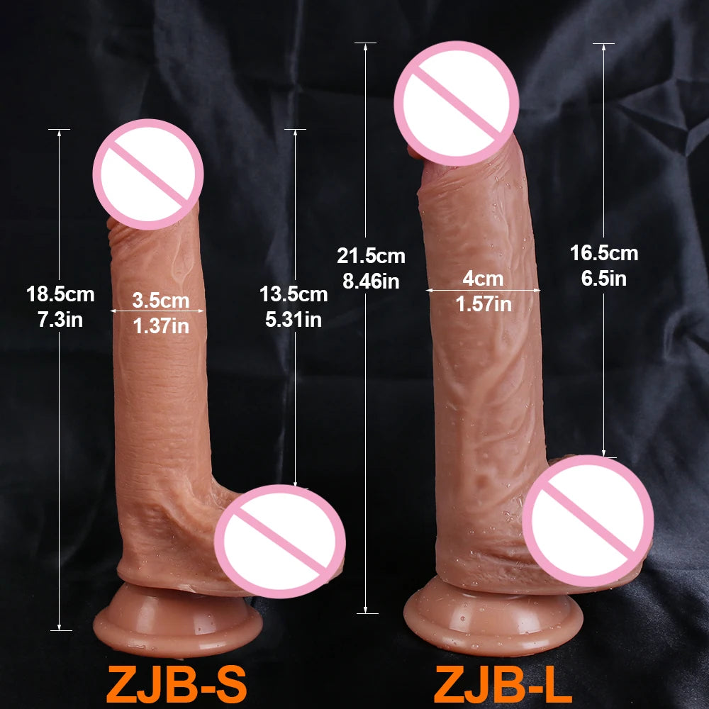 Realistic Dildos for Women Skin Testicles Dildo Anal Vaginal Stimulation Strapon Big Penis Adult Supplies Sex Toys for Woman