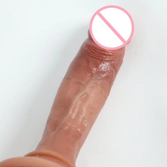 Single piece Realistic silicone Dildos Small/Large size Dildos - with real skin texture, G-spot stimulator and vaginal massager,