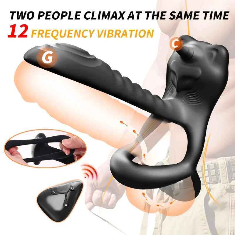 Cock Ring Sex Toy for Man Penis Exerciser Prostate Orgasm Remote Control Vibrator Gay Cock Ring Adult Toys Cock Rings