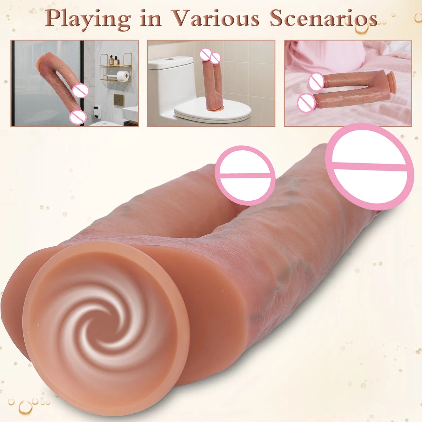 Realistic Double Ended Dildo Sex Toys for Women Couples Dual Sided Headed Penetration Dildos Penile Adult toy Big Dcik Butt Plug