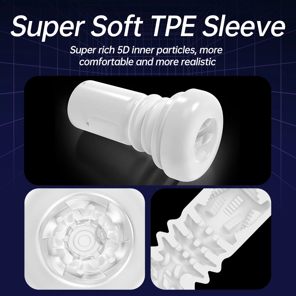 DRY WELL Sex Toys for Men Penis Pump - Male Masturbator Stroker with 3 Thrusting & 9 Vibration Adult Toys, Pocket Pussy for Men