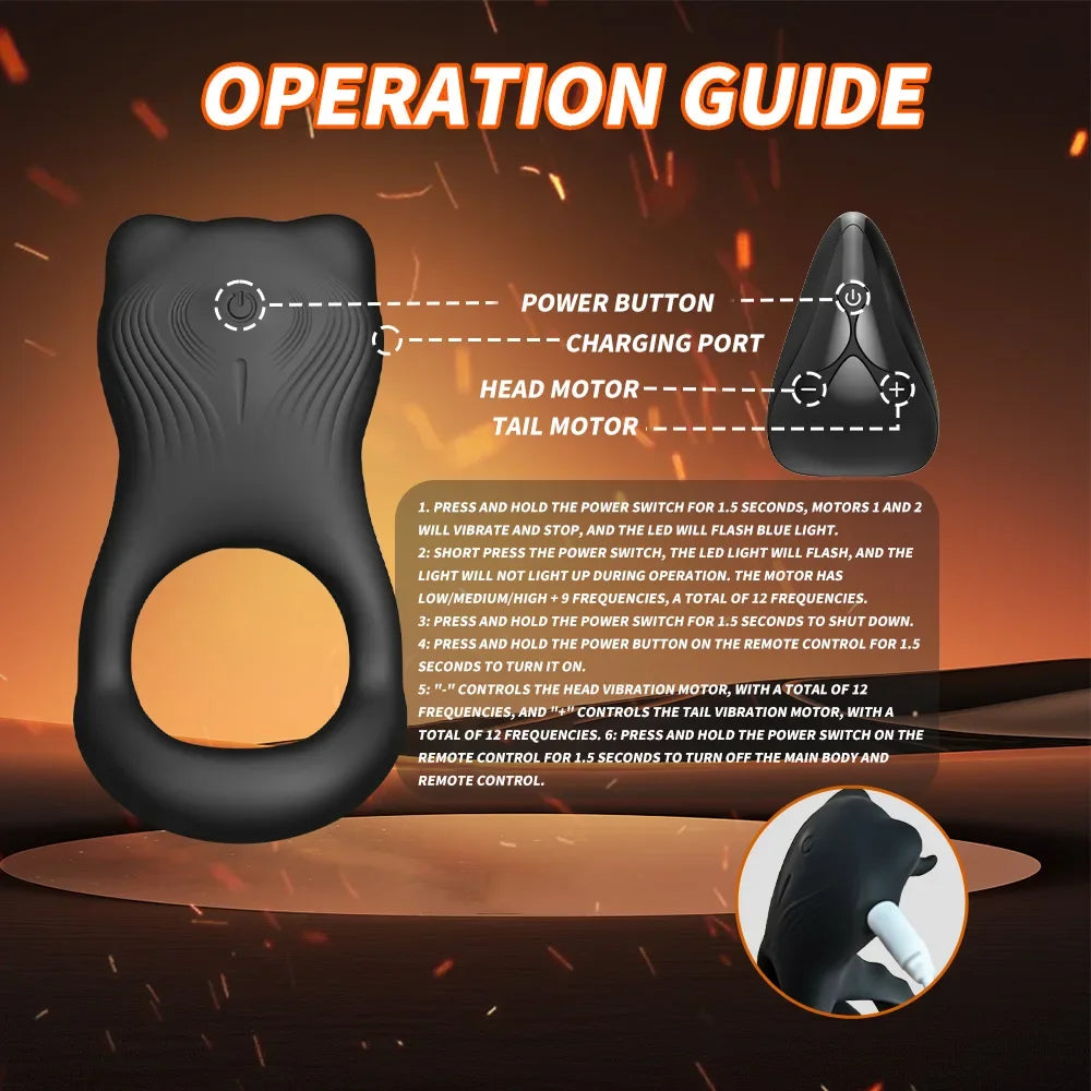 Cock Ring Sex Toy for Man Penis Exerciser Prostate Orgasm Remote Control Vibrator Gay Cock Ring Adult Toys Cock Rings