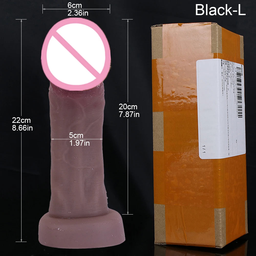 Realistic Dildos Big Glans With Suction Cup Vagina Anal Sex Toys For Woman Strapon Soft Penis Butt Plug Adults Cock Masturbator