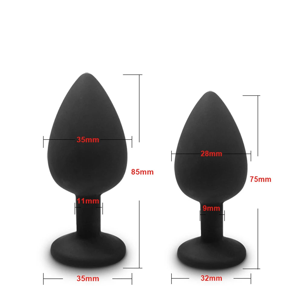 4pcs Soft Silicone Anal Plug Mini Erotic Bullet Vibrator Butt Plug Sex Toy for Men Women Gay Couples Anal Stimulator