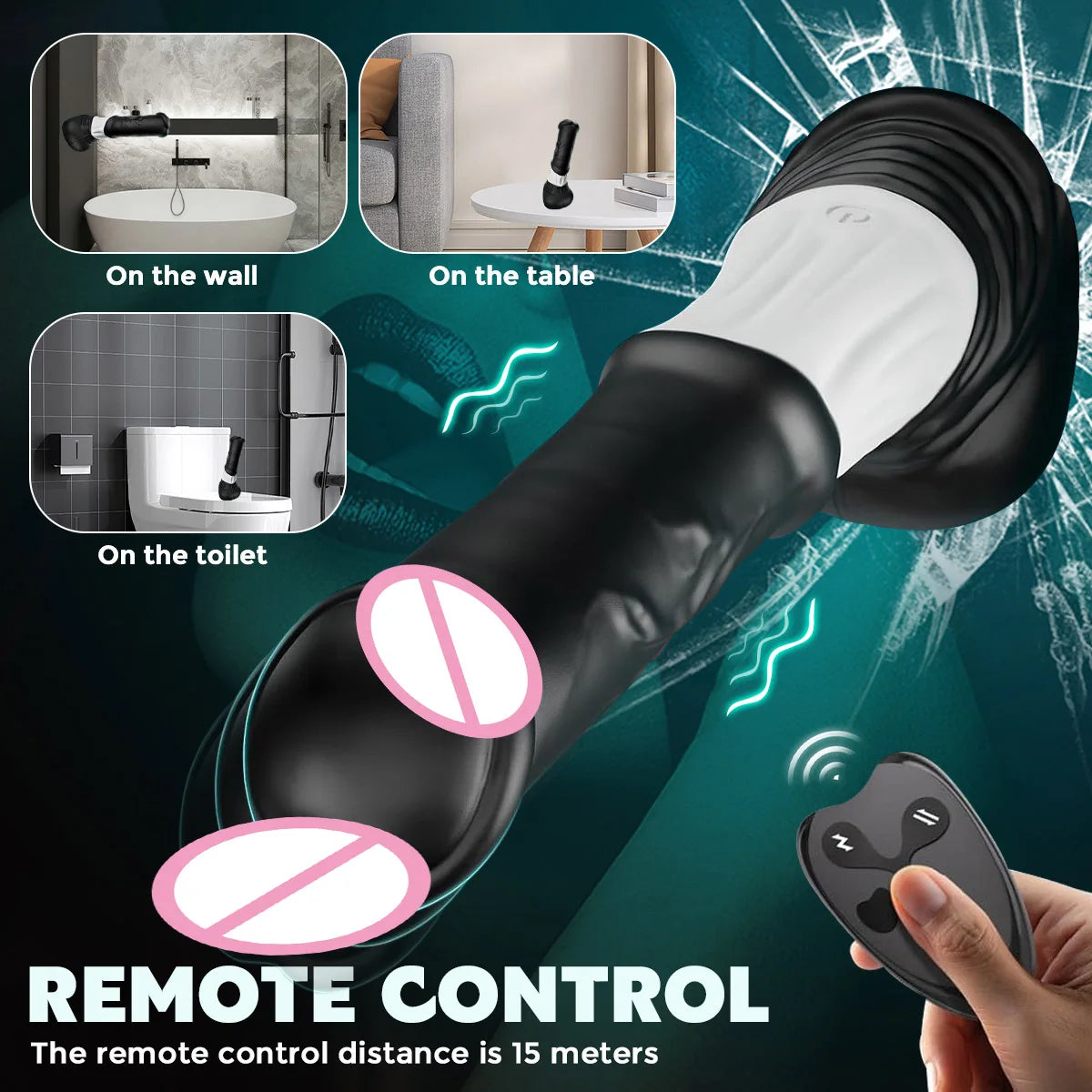 HESEKS 4IN1 Thrusting Horse Dildo Vibrator Big Monster Dildos with Remote Control Anal Stimulator Female Masturbator for Women