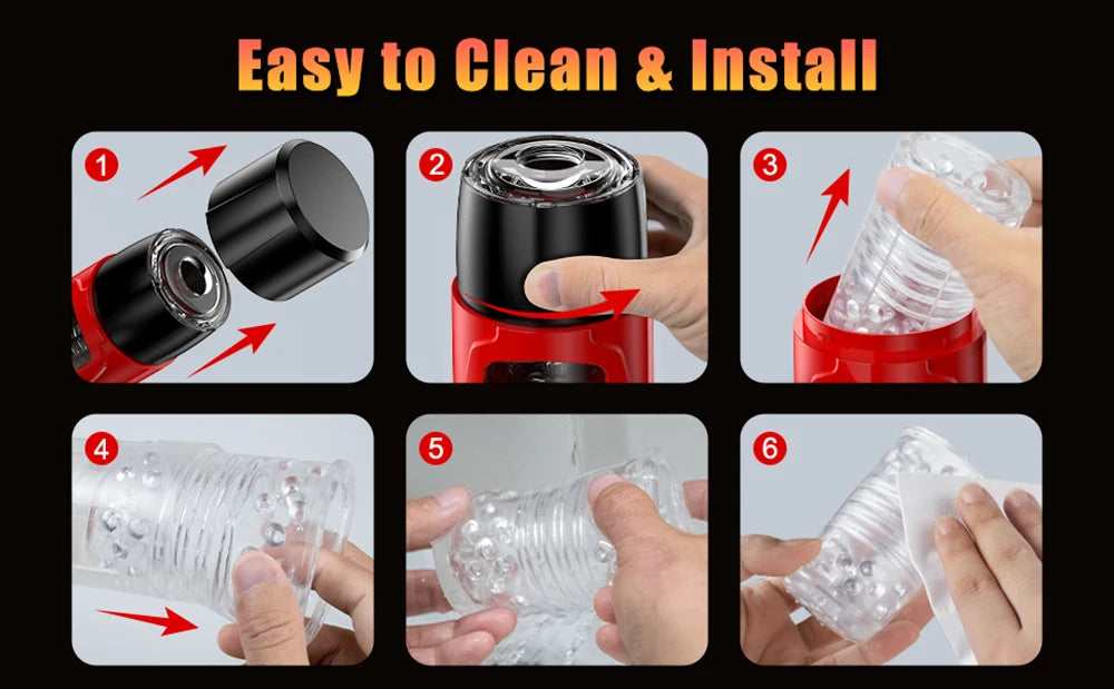 Sex Toys for Men Male Masturbator Automatic Telescopic Masturbators Cup Thrusting for Penis Stimulation Pussy Male Stroker Adult