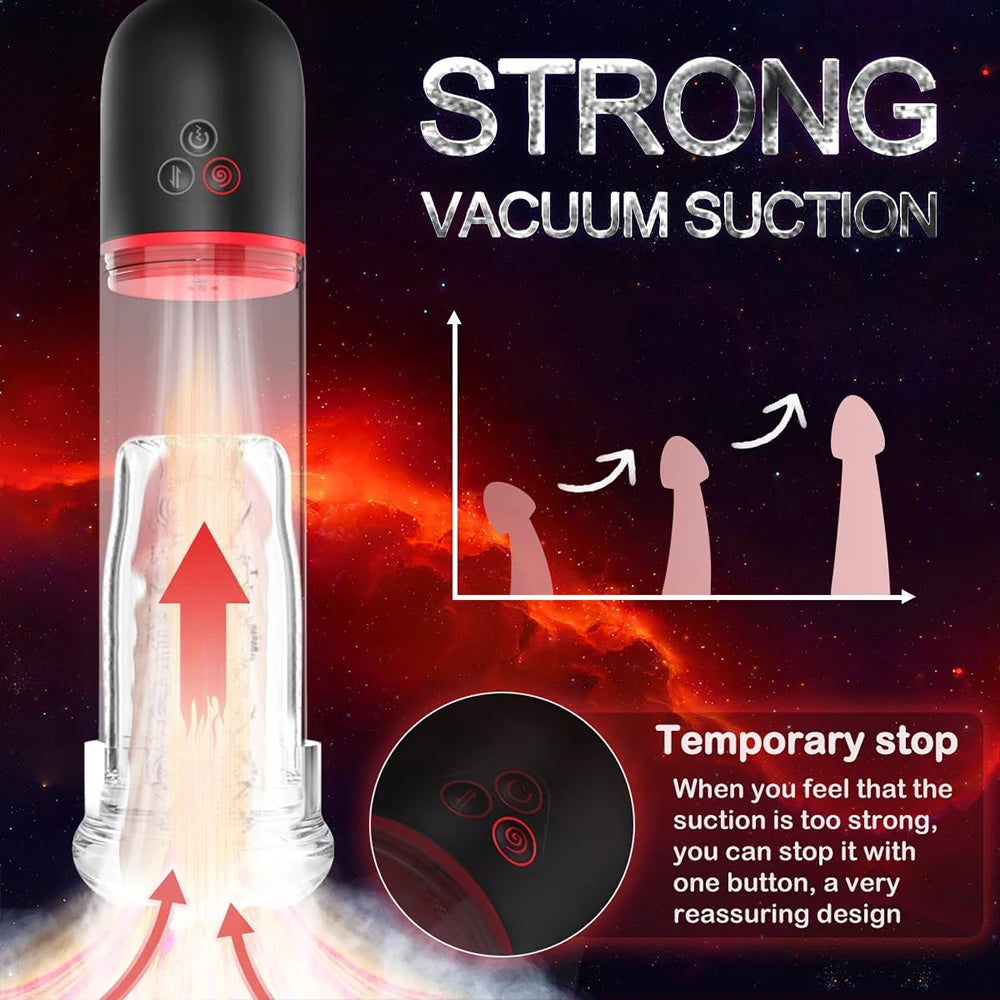 Male Masturbator Penis Pump Men Sex Toy Pocket Pussy Stroker 3D Realistic Textured 9 Vibration & 3 Suction Blowjob Machine