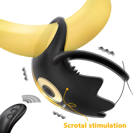 Male Remote Vibrating Cock Penis Ring Vibrator Clitoral G Spot Stimulator Delay Ejaculation Scrotum Massage Sex Toy For Couple