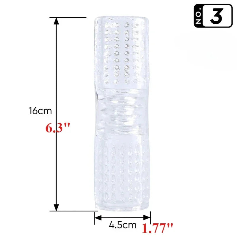 Sex Toy Male MasturbatorCup Sucking Penis Pump Glans Realistic Anal Pussy Vagina G-Spot Stimulator Transparent For Men Adult 18+