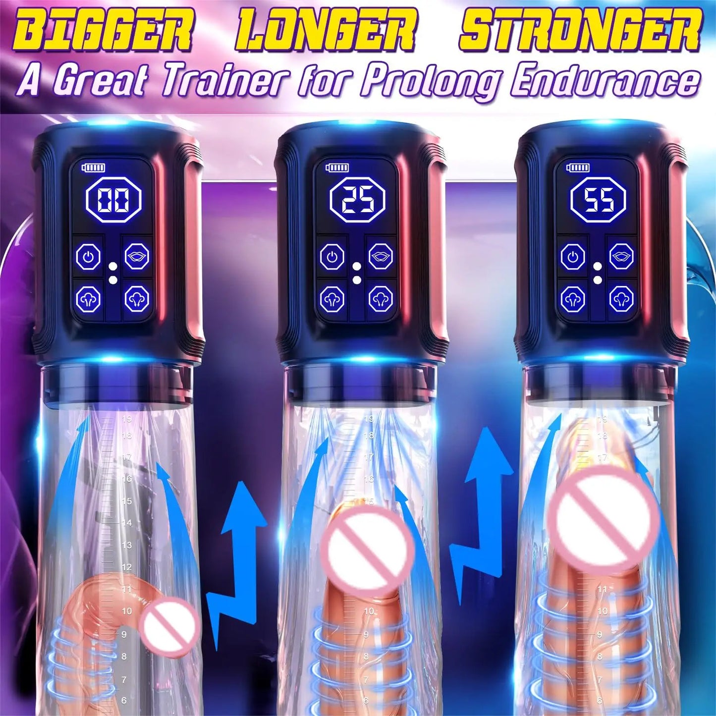 Male sex toy waterproof penis pump - a sex toy penis expander for male erection, an adult toy for male masturbation