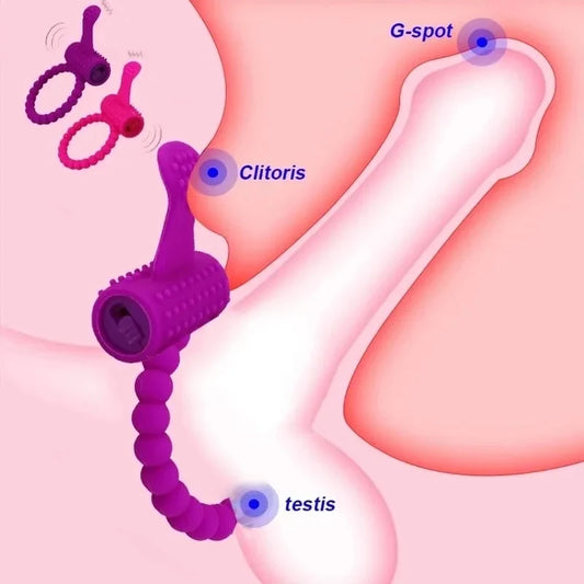 Sex Toys for Men Vibrating Cock Ring Penis Erection Time Delay Ejaculation Adult supplies G Spot Clitoral Stimulation Penis Ring