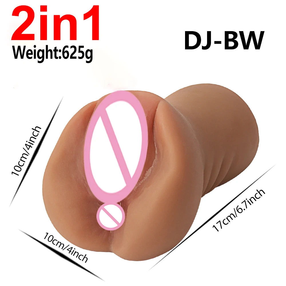 Male Masturbation Sex Toy Realistic Vagina Anus Pocket Pussy Soft Stick For Man Penis Ass Stimulation Adult Erotic Sex Supplier