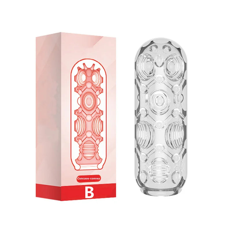 Masturbation Cup for Men Soft Male Exercise Penis Massage Sexy Pocket Pussy Blowjob Toy Vagina Adult Goods 18+