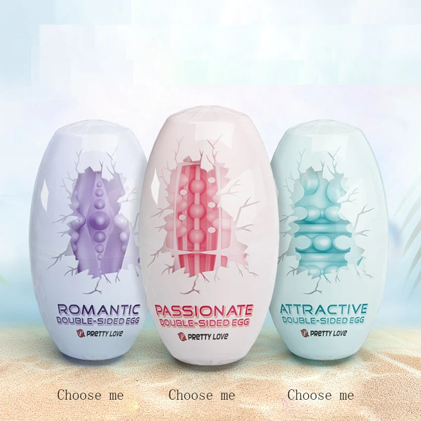 Male Masturbator Egg Erotic Toy for Adultl Silicone Masturbation Cup Penis Exercise Sex Toys for Men Protable Blowjob Sex Shop