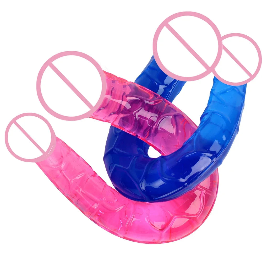 Big Realistic Long Double Dildos Silicone huge Penis Dick Anal dildo Butt Plug Adult masturbation Sex Toys For man Women/Lesbian