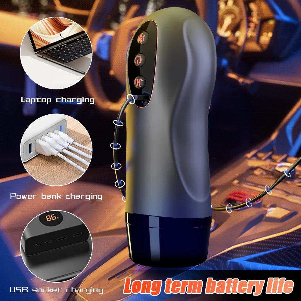 Sex Toy For Men Male Masturbation Cup Sexy Voice Pocket Pussy Suction Mount Penis Trainer Sex Machines Adult Erotic Toys