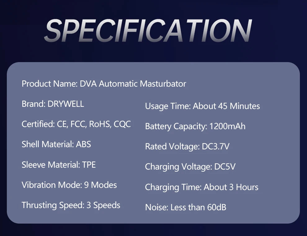 DRY WELL Sex Toys for Men Penis Pump - Male Masturbator Stroker with 3 Thrusting & 9 Vibration Adult Toys, Pocket Pussy for Men