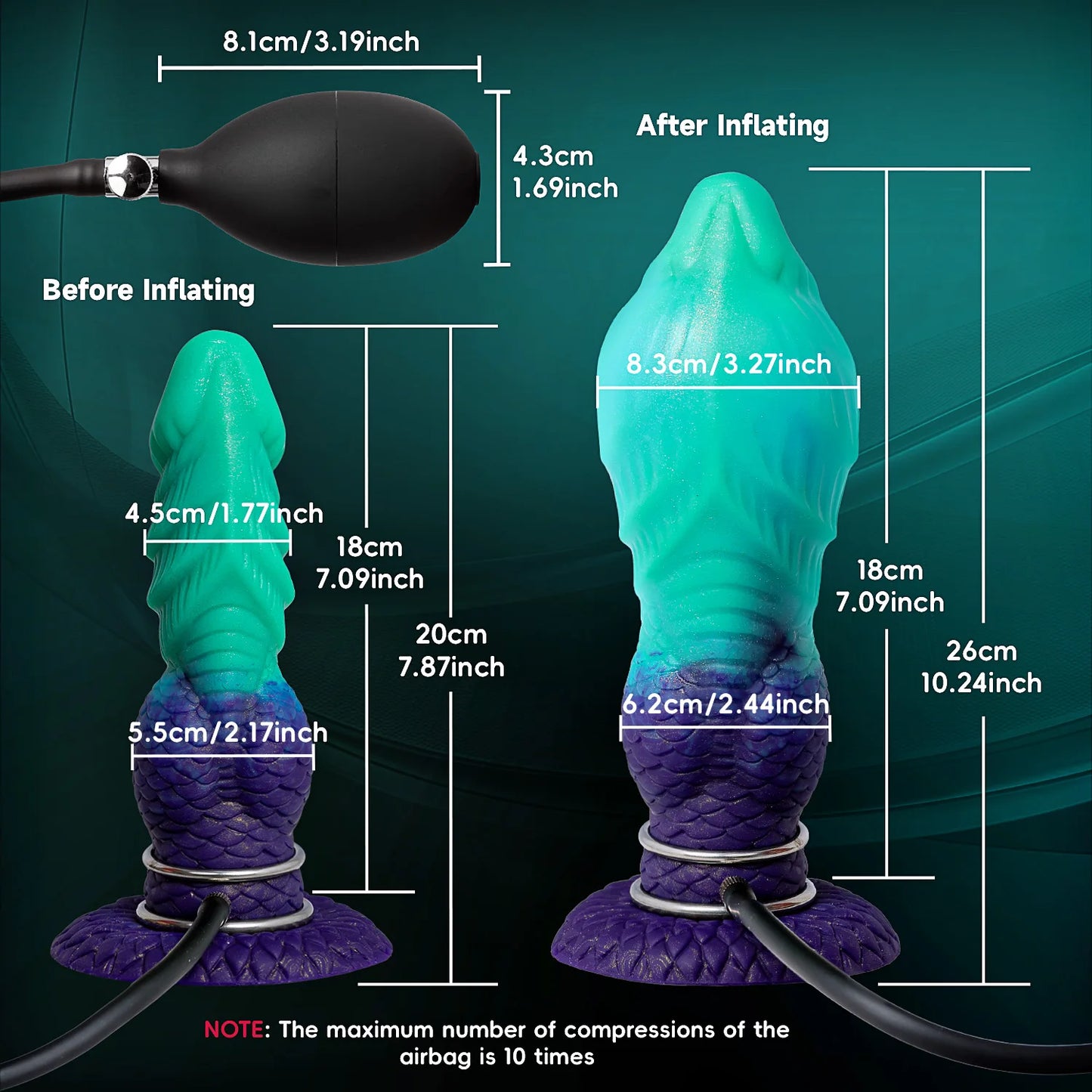 Dildo Monster Inflatable Animal Penis Butt Plug Tail Fantasy Dog Knot Dildos Anal Plug Fetish BDSM Adult Sex Toys for Men Women