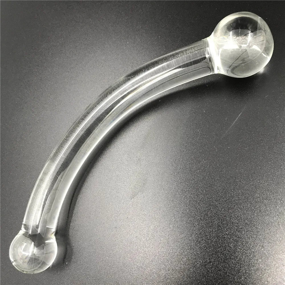 Glass Smooth Dildos Fake Penis Crystal Anal Beads Butt Plug Prostate Massager G Spot Female Masturbation Toys