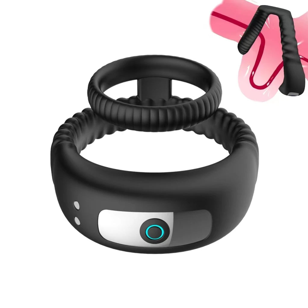 Vibrator Cock Ring Penis Cock Ring for Man adjustable Ejaculation Stimulator Sex Toy for Men Couple Ring Penis Toy for Adult 18