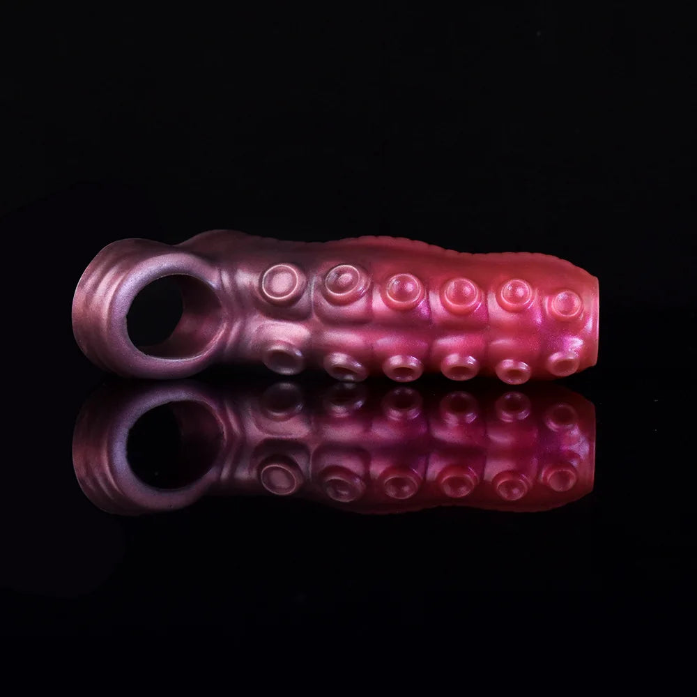 YOCY Silicone Penis Sleeve S,M,L Size Open-ended Animal Dildo Sheath Texture Massager Sex Toy For Men Women