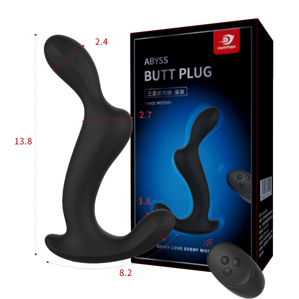 Male Prostate Massager Dildo Vibrator Remote Control Vibrating Anal Plug Delay Ejaculation Penis Ring Sex Toy For Men Couples