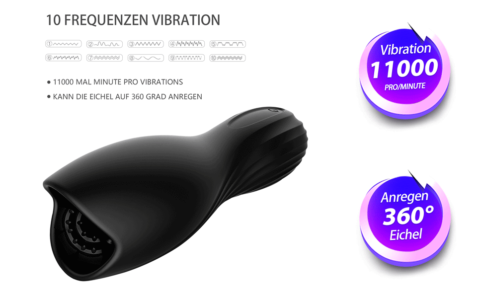 Male Glans Stimulate Massager 10 Modes Penis Delay Trainer Vibrator Rotate Masturbator Automatic Oral Climax Sex Sex Toy For Men